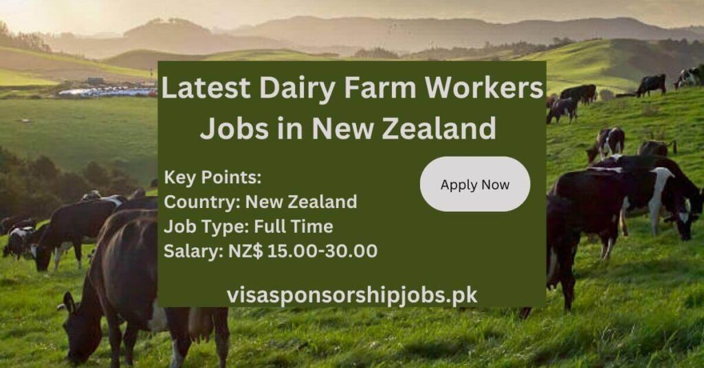 Latest Dairy Farm Workers Jobs in New Zealand