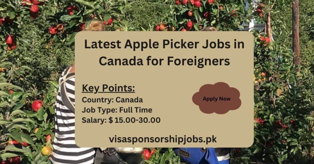 Latest Apple Picker Jobs in Canada for Foreigners