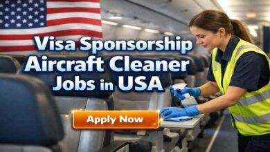 Visa Sponsorship Aircraft Cleaner Jobs in USA