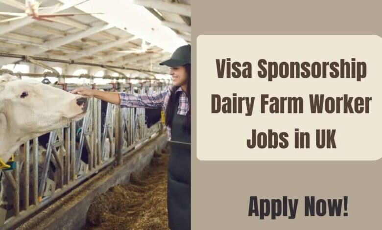 Visa Sponsorship Dairy Farm Worker Jobs in UK