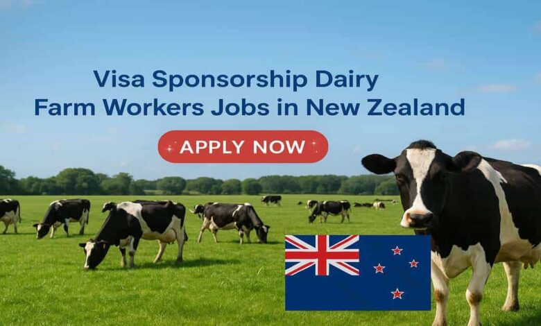 Visa Sponsorship Dairy Farm Workers Jobs in New Zealand
