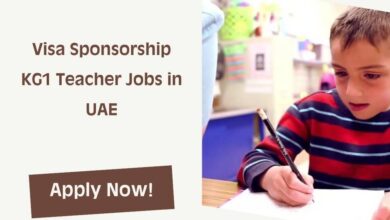 Visa Sponsorship KG1 Teacher Jobs in UAE
