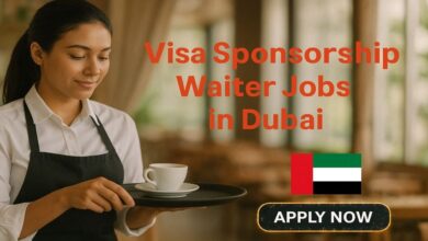 Visa Sponsorship Waiter Jobs in Dubai
