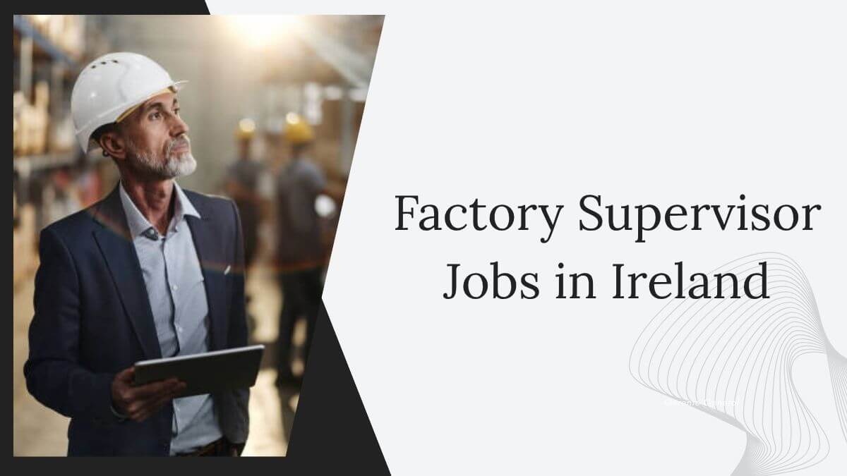 Factory Supervisor Jobs in Ireland