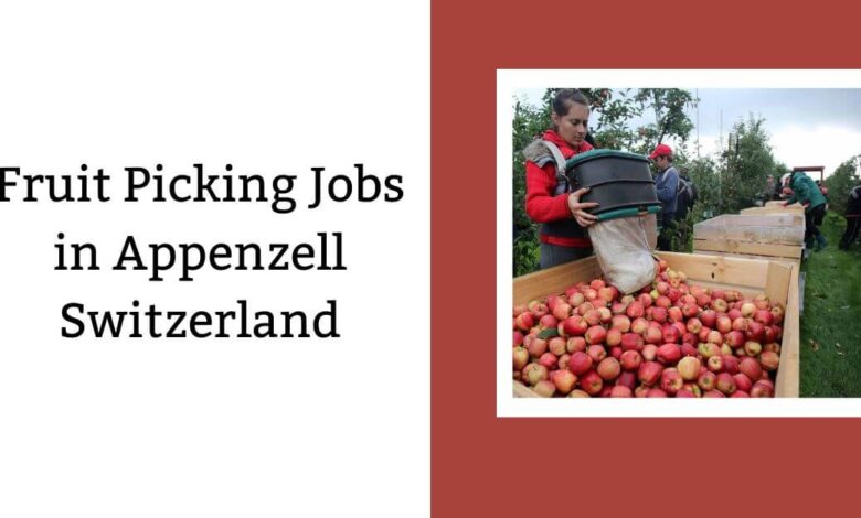Fruit Picking Jobs in Appenzell Switzerland
