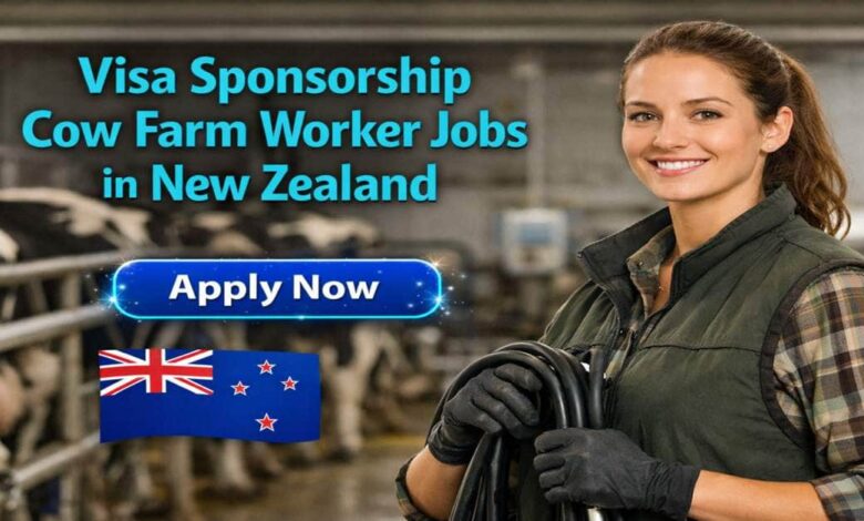 Visa Sponsorship Cow Farm Worker Jobs in New Zealand