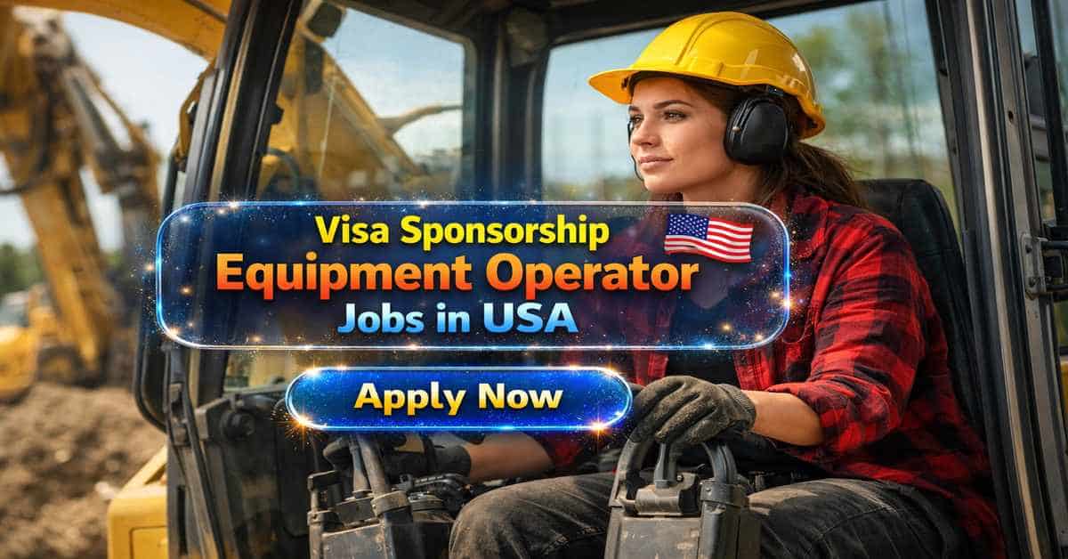 Visa Sponsorship Equipment Operator Jobs in USA
