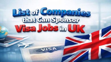 List of Companies that Can Sponsor Visa Jobs in UK