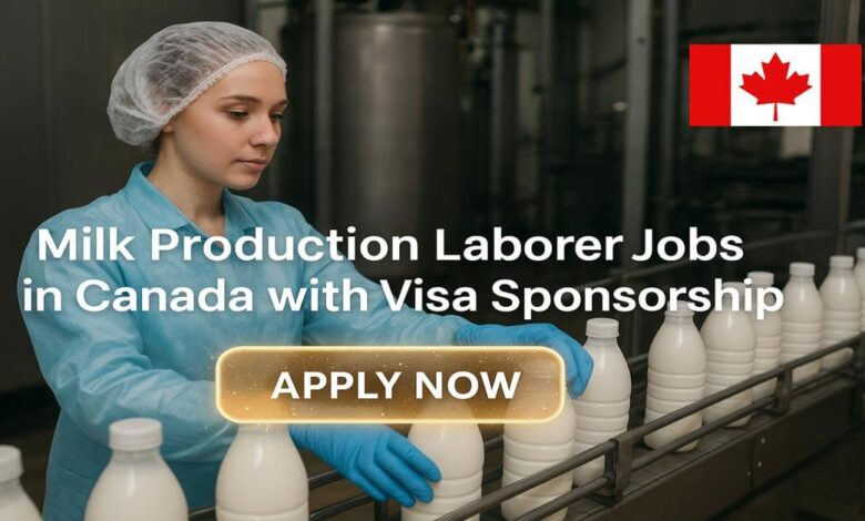 Milk Production Laborer Jobs in Canada with Visa Sponsorship