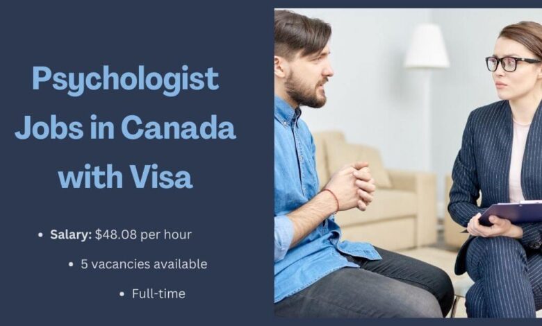 Psychologist Jobs in Canada with Visa