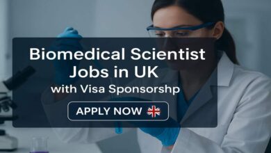 Biomedical Scientist Jobs in UK with Visa Sponsorship