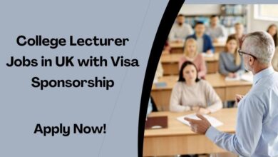College Lecturer Jobs in UK with Visa Sponsorship