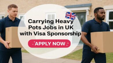 Carrying Heavy Pots Jobs in UK with Visa Sponsorship
