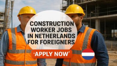 Construction Worker Jobs in Netherlands for Foreigners