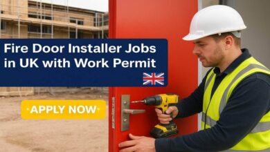 Fire Door Installer Jobs in UK with Work Permit