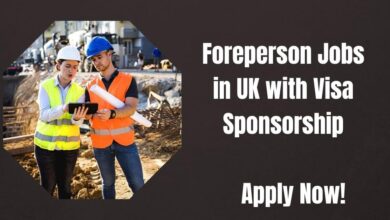 Foreperson Jobs in UK with Visa Sponsorship