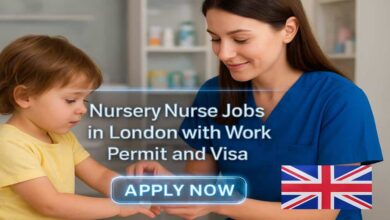 Nursery Nurse Jobs in London with Work Permit and Visa
