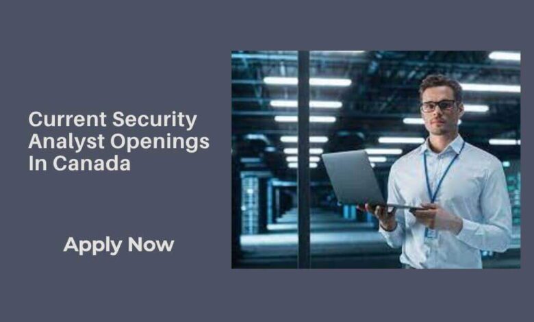 Current Security Analyst Openings In Canada