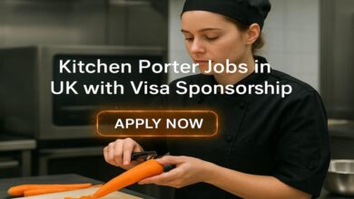 Kitchen Porter Jobs in UK with Visa Sponsorship