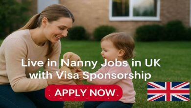 Live in Nanny Jobs in UK with Visa Sponsorship