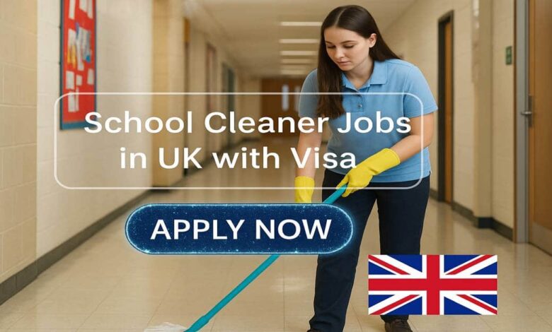 School Cleaner Jobs in UK with Visa