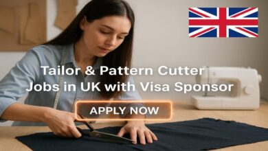 Tailor & Pattern Cutter Jobs in UK with Visa Sponsor