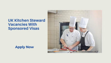 UK Kitchen Steward Vacancies With Sponsored Visas