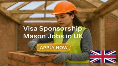 Visa Sponsorship Mason Jobs in UK