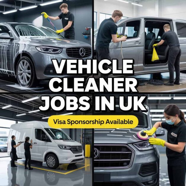 Vehicle Cleaner Jobs in UK with Visa Sponsorship