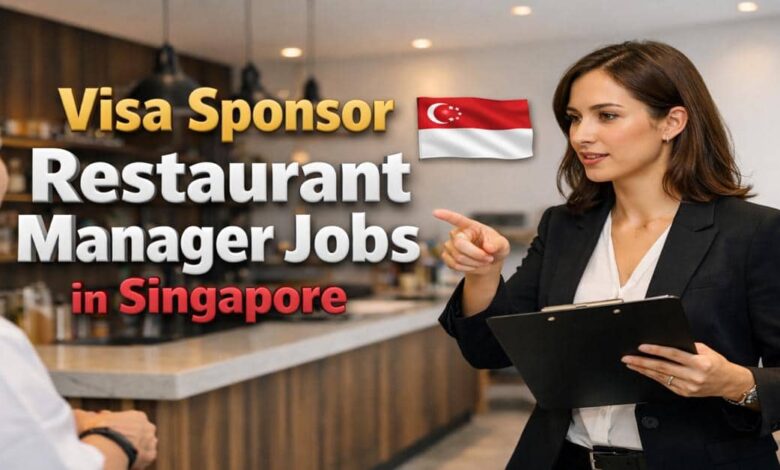 Visa Sponsor Restaurant Manager Jobs in Singapore
