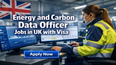 Energy and Carbon Data Officer Jobs in UK with Visa