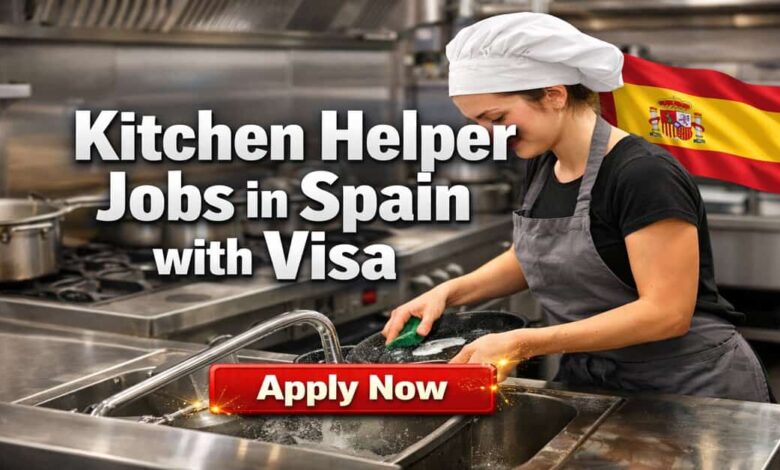 Kitchen Helper Jobs in Spain with Visa