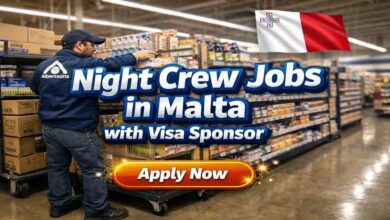 Night Crew Jobs in Malta with Visa Sponsor