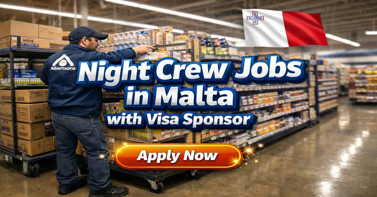 Night Crew Jobs in Malta with Visa Sponsor