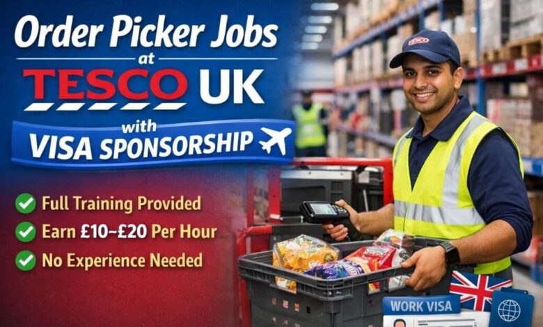 Order Picker Jobs at Tesco UK with Visa Sponsorship