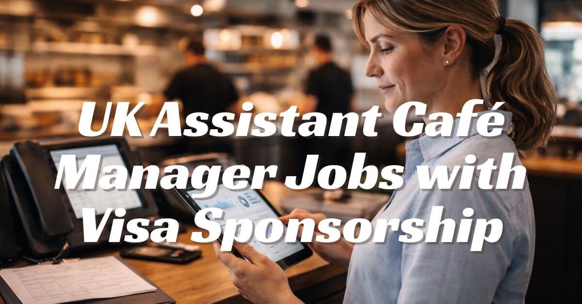 UK Assistant Café Manager Jobs with Visa Sponsorship