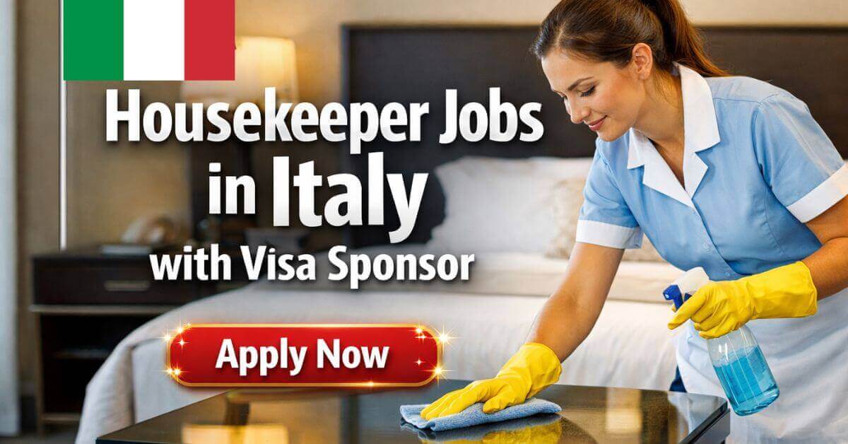 Housekeeper Jobs in Italy with Visa Sponsor