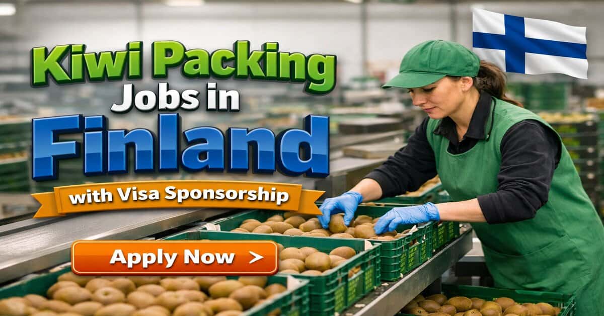 Kiwi Packing Jobs in Finland with Visa Sponsorship