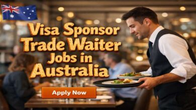 Visa Sponsor Trade Waiter Jobs in Australia