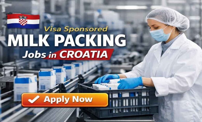 Visa Sponsored Milk Packing Jobs in Croatia