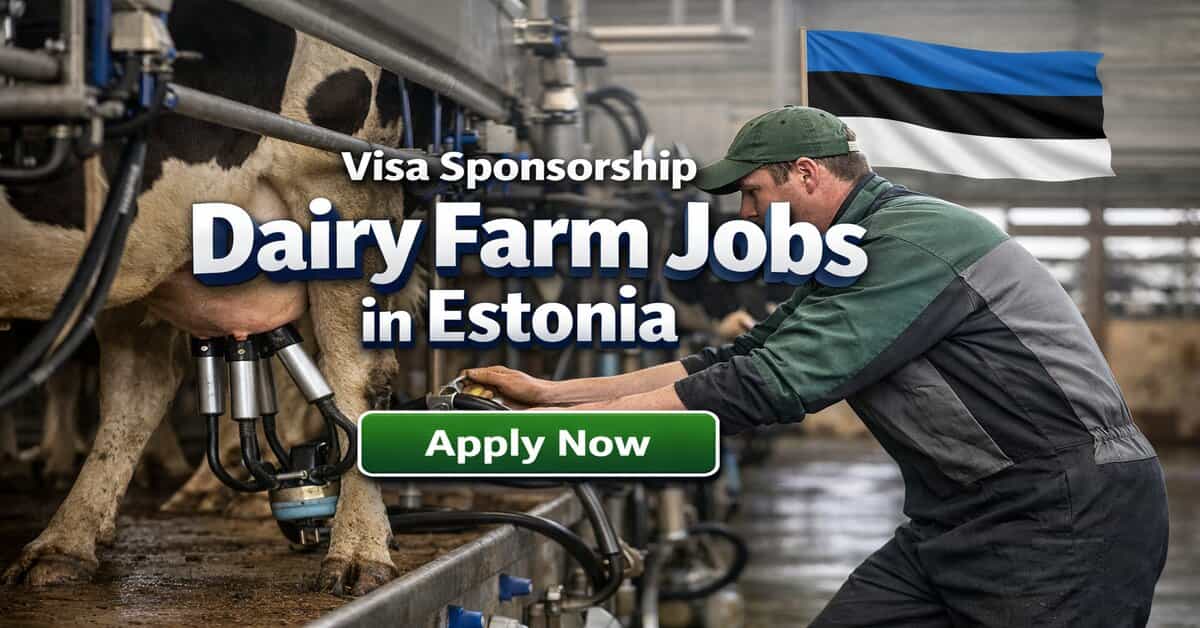 Visa Sponsorship Dairy Farm Jobs in Estonia