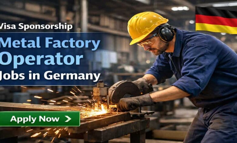 Visa Sponsorship Metal Factory Operator Jobs in Germany