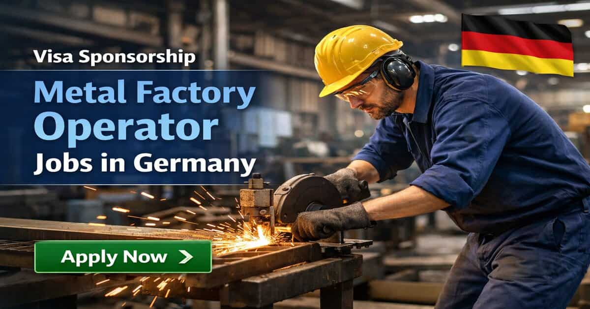 Visa Sponsorship Metal Factory Operator Jobs in Germany