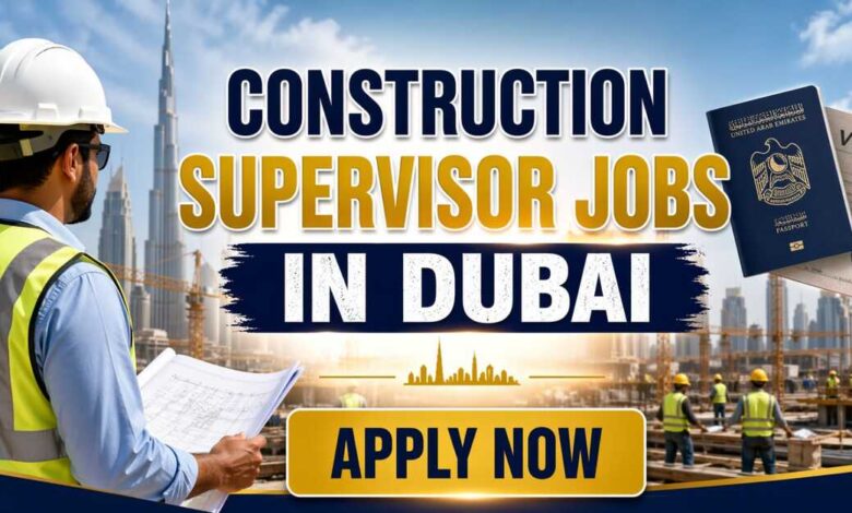 Construction Supervisor Jobs in Dubai with Visa