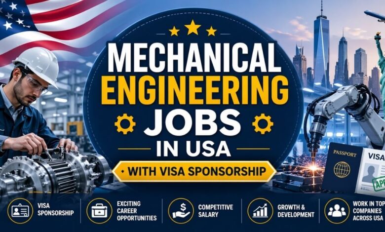 Mechanical Engineering Jobs in USA with Visa Sponsorship