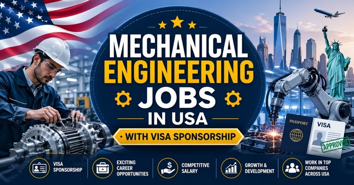 Mechanical Engineering Jobs in USA with Visa Sponsorship
