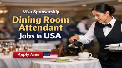 Visa Sponsorship Dining Room Attendant Jobs in USA