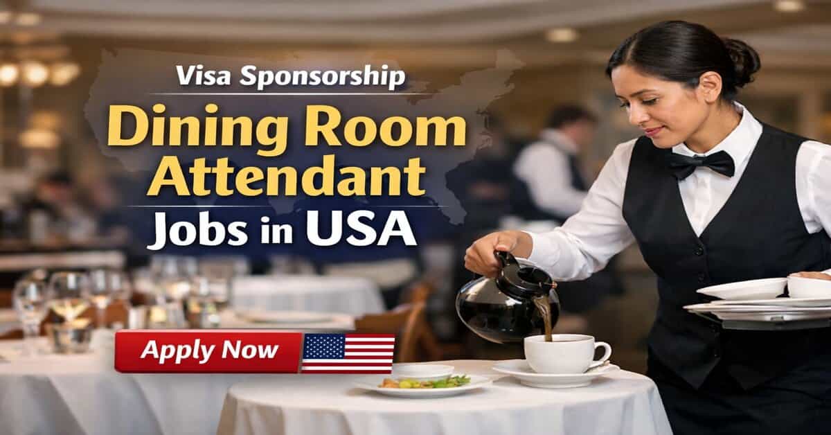 Visa Sponsorship Dining Room Attendant Jobs in USA