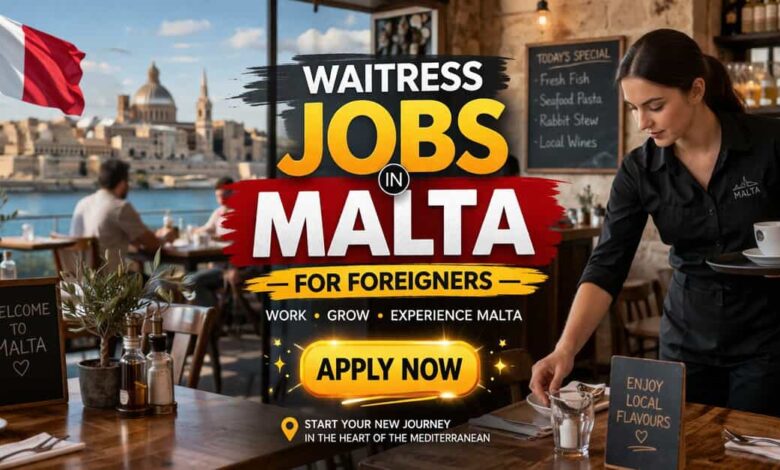 Waitress Jobs in Malta for Foreigners