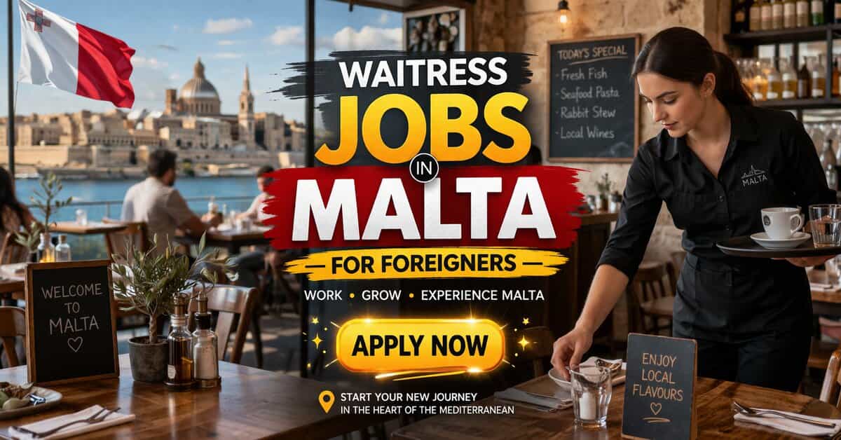 Waitress Jobs in Malta for Foreigners